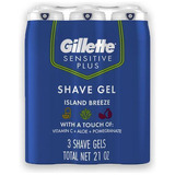 Gel De Barbear Gillette Sensitive Plus Vitamina C Kit 3x198g