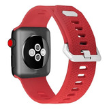 Correa Compatible Iwatch Apple Watch 42/44/45mm-l Rojo