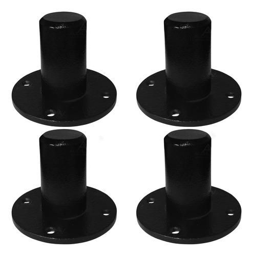 4 Suporte Chapéu Metal Para Pedestal Caixas De Som Reforçado