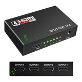 Splitter Hdmi 1x4 Activo 4 Salidas Tv Led Lcd 1080p Hd