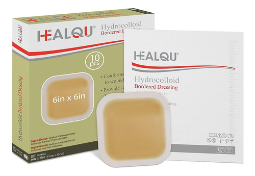 Healqu Aposito Hidrocoloide Para Heridas  Caja De 10 Vendas