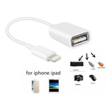 Cabo Otg iPhone E iPad Para Usb Pendrive Mouse Teclado Cor Branco