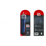 Micrófono Alámbrico Alien Pro Ma-100 Negro Dinámico Unidirec Color Azul