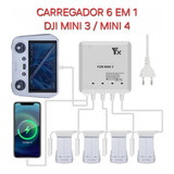 Carregador 6 Em 1 Para Drone Dji Mini 3/4 Pro Novo