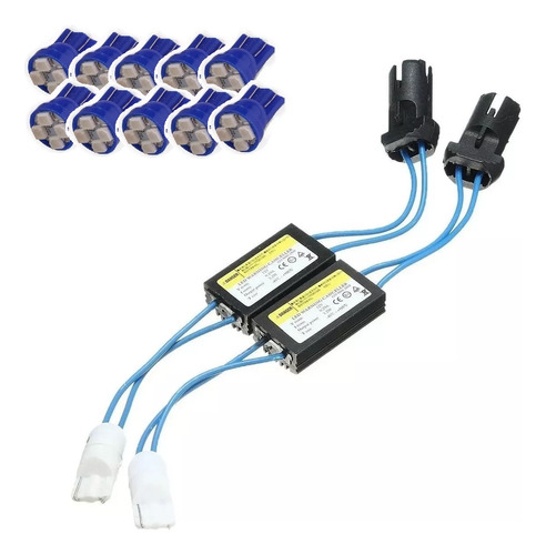 Par Resistor Canceller T10+10 Superled T10 Esmagada Vermelha