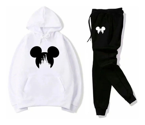 Conjunto Blusa E Calça Moletom Com Estampa Mickey Castelo