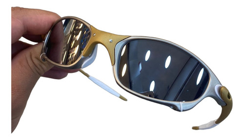 Óculos De Sol Juliet 24k Lente Liquid Metal Kit Branco 