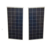 Pack X 2 Panel Solar 160w Policristalino Enertik Camper Y Mh Color Azul Oscuro Voltaje De Circuito Abierto 22v Voltaje Máximo Del Sistema 18v