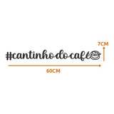 Cantinho Do Café Mdf Preto Aplique Decoração Mod 03