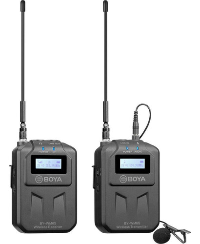 Sistema Microfone Lapela Sem Fio Boya By-wm6s Wireless Uhf