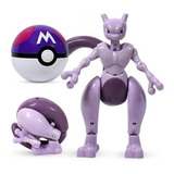 Pokemon Figura De Acción Mewtwo Pokeball De Anime Juguete