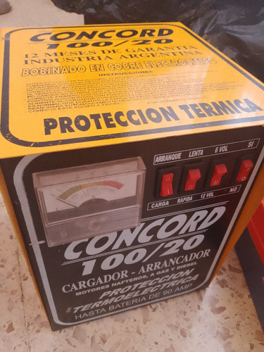 Cargador Arrancador Marca Concord 100/20