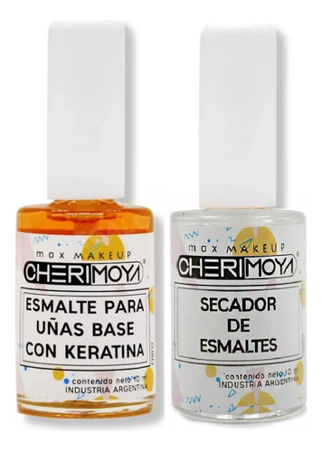 Tratamiento Uñas Base Keratina Y Secador Brillo Cherimoya 