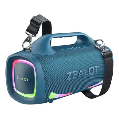 Bocina Bluetooth Portátil Inalámbrico Zealot S79 100 W Powerbank Usb Subwoofer Impermeable Usb Tarjeta TF Aux-in Hihi Sonido Azul | Envío gratis