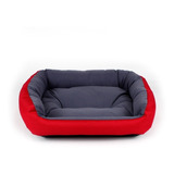 Cama Para Perro Pets Apparel Rojo / Gris Chica Resistente