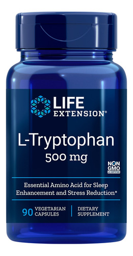 L Triptofano Tryptophan 500mg (90 Vcaps) Life Extension