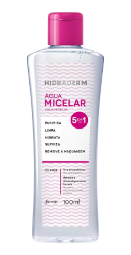 Agua Micelar Hidraderm 100ml Limpa Elimina Impurezas Da Pele