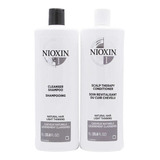Nioxin 1 Duo Shampoo Y Acondicionador Sist 1  1 Litro C/u