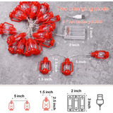 Acelist 20 Led Red Lantern String Lights Mini Kerosene Lamp