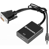 Honshen - Adaptador Convertidor Vga A Hdmi Con Audio Compat.