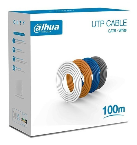Cable Utp Dahua Cat6 100m 100% Cobre 