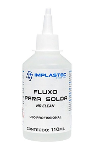 Fluxo Para Solda Liquido No Clean Frasco 110ml Implastec