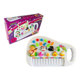 Teclado Musical Morango Brinquedo Infantil Som De Animais