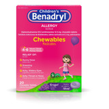 Paquete De 20 Tabletas Masticables Benadryl Alivio De La