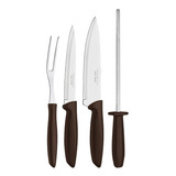 Set Para Asado 4pzs Mango Plastico Plenus Tramontina