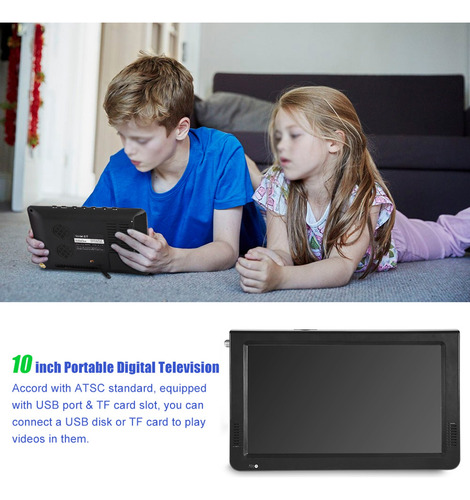 Televisor Digital De 10 Pulgadas Atsc Portable Tv 1080p Hdmi