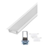 Perfil Led Embutir Slim 43x09mm 3,0 Metros, Em Aluminio