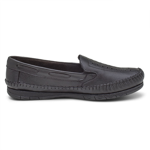 Sapatos Sapatilhas Mocassim Masculino Em Couro Soft 402 Gr