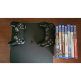 Play Station 4 Slim 1tb + 2 Controles+7 Juegos Físicos