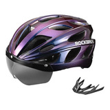 Casco Rockbros Tornasolado Tt16cp Lentes Imantados Visera