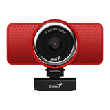 Cámara Web Genius Ecam 8000 Full Hd 30fps Color Rojo