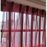 Cortinas  Organza Bordó  Tornasol