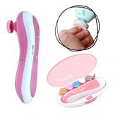 Kit De Cuidado Para Bebês Baby Nail Trimmer Cortador Lixador Aparador De Unha Para Bebe Com Luz Led Rosa