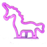 Lámpara Unicornio Neón Luces Led Mesa Noche Decorativa 