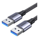 Cable Ugreen Usb 3.0 Tipo A Macho/macho De 0,5 Metros, Color Negro