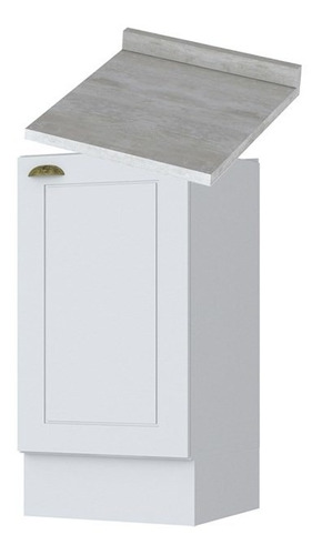 Balcão 1 Porta 40cm 100% Mdf Americana C365 C902 Branco Henn