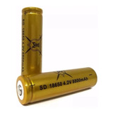 Batería Gold Recargable 18650 4.2v 8800mah Lámpara Led Pro