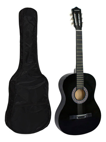 Guitarra Estudio Criolla Madera Gadnic + Estuche Transporte Color Negro