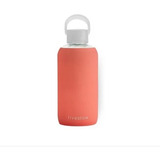 Botella Rosa Reutilizable Vidrio Y Silicona Liveslow 450ml
