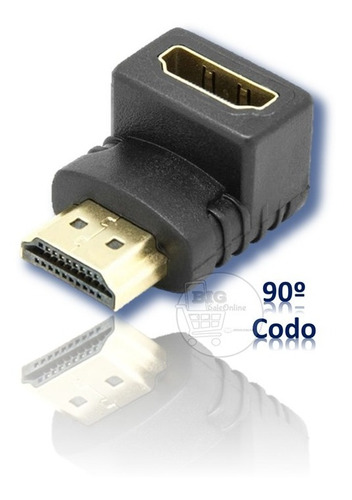 Adaptador Hdmi Ficha Codo Macho Hembra 90º Tv Smart Consolas