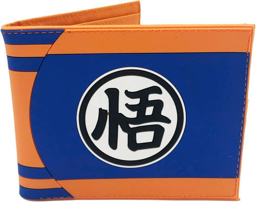 Cartera Logo Dragon Ball - Silicón - Naranja Y Azul