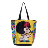 Bolsa Mafalda Frida Sacola Ecobag Lateral Floral