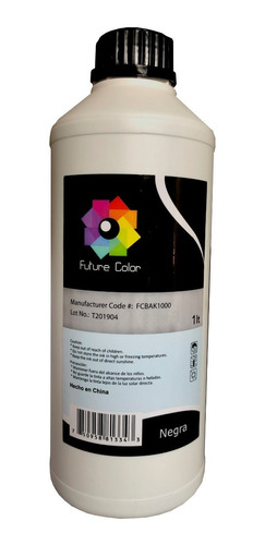 Tinta Universal Dye Negra Br 1 Lt. Compatible Future Color