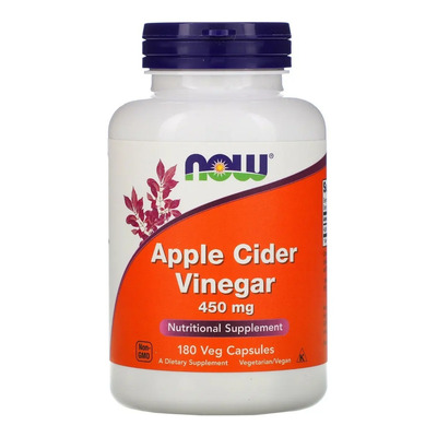 NOW Foods Vinagre de Sidra de Manzana 450 mg, 180 Cápsulas | Meses sin interés