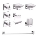 Accesorio Baño Piazza Unique 8 Piezas 3 Perchas P/vaso