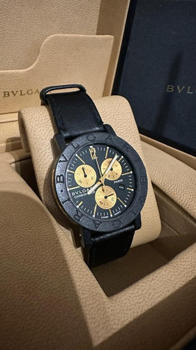 Reloj Bvlgari Cronógrafo Carbongold 18k City Paris 